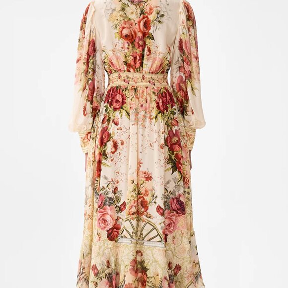 Camilla long button front dress Size M - Picture 2 of 13